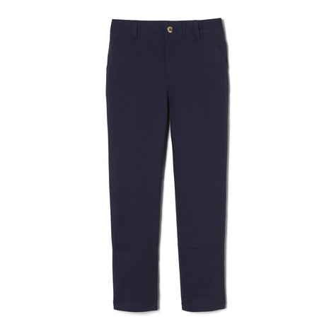 French Toast Boys' Adjustable Waist Stretch Straight Fit Chino Pant, School Uniform Navy, 12