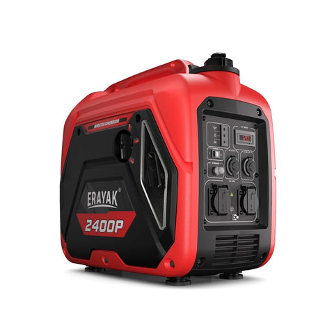 ERAYAK 2400W Portable Inverter Generator for Home Use, Super Quiet Small Generator for Camping Outdoor Emergency Power Backup, Gas Powered Engine, EPA, ECO Mode