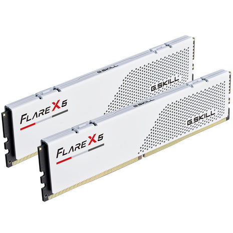 G.SKILL Flare X5 Series DDR5 RAM (AMD EXPO & Intel XMP 3.0) 64GB (2x32GB) 6000MT/s CL36-36-36-96 1.35V Desktop Computer Memory U-DIMM - Matte White (F5-6000J3636F32GX2-FX5W)