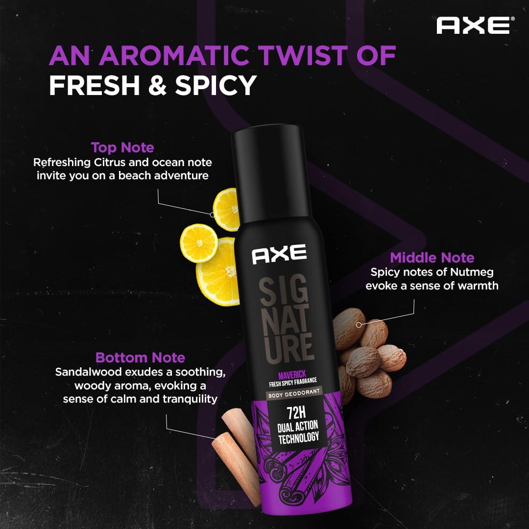 AXE Signature Maverick No Gas Body Spicy Deodorant Spray For Men 154 Ml