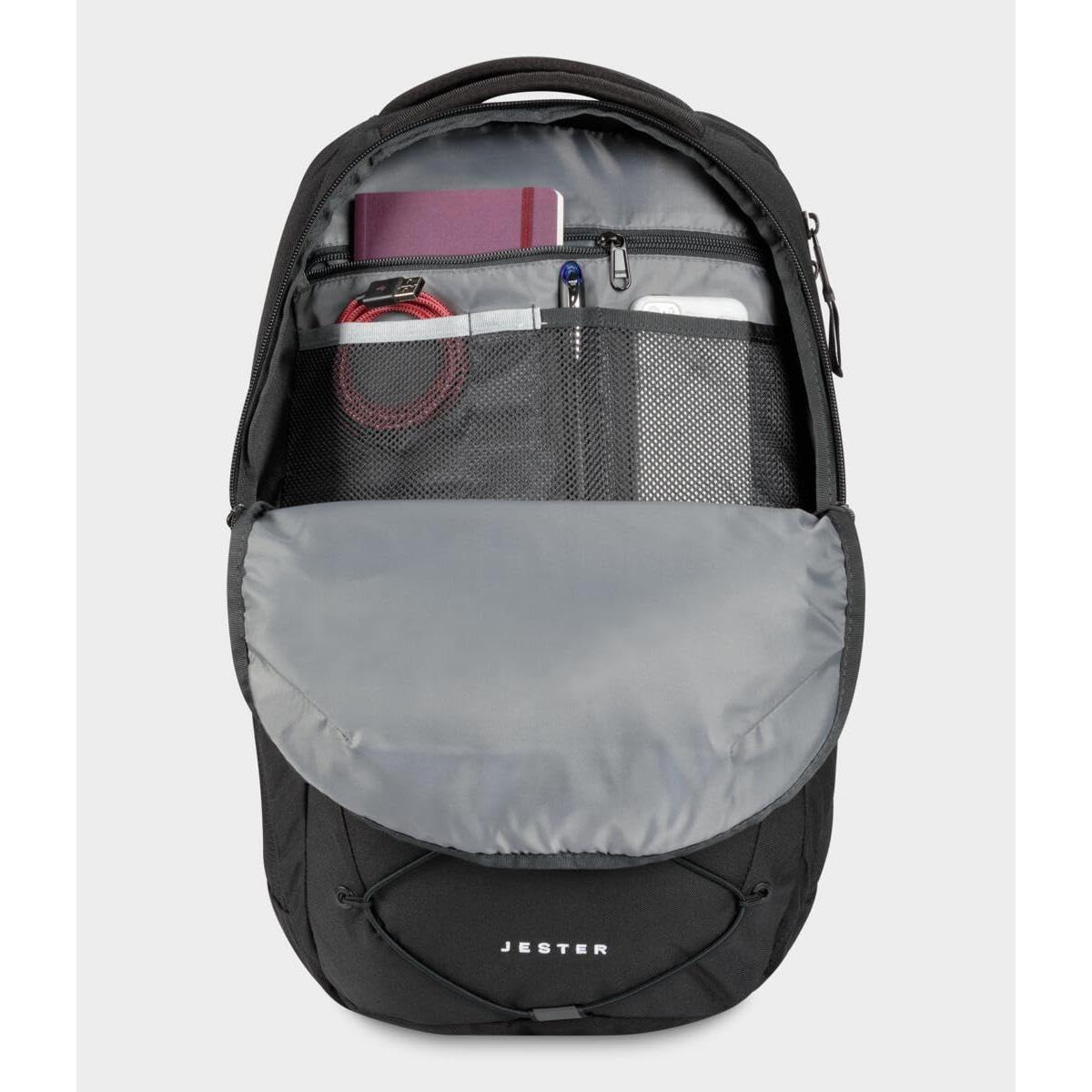 THE NORTH FACE Jester Everyday Laptop Backpack | Commuter Daypack with Water Repellent Finish, 16" Laptop Sleeve, Huge Main Compartment, TNF Black-NPF, One Size