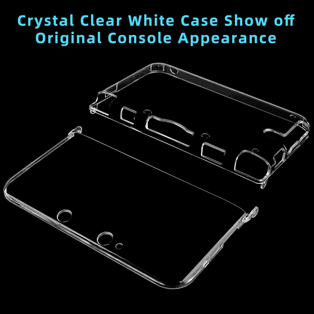 OSTENT Protective Clear Crystal Hard Guard Case Cover Skin Shell for Nintendo 3DS XL LL Color Clear White