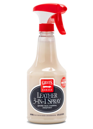 Griot's Garage Leather 3-in-1 Spray, Cleaner and Conditioner for Leather and Vinyl, Car Seats and Vehicle Interior, Truck, RV, Boats, and Home, 10963, 22 oz