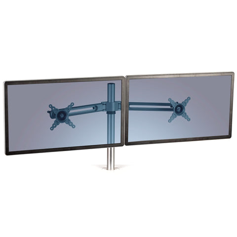 Fellowes 8042901 Lotus Adjustable Computer Monitor Stand for 2 Monitors with Dual Horizontal Monitor Arms, 26 Inch Monitor Capacity