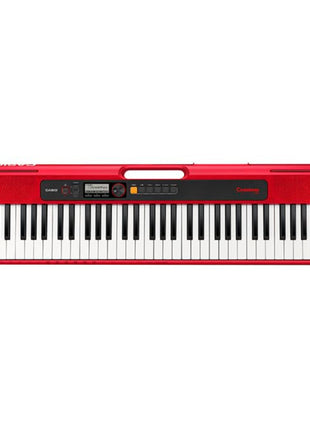 Casio Casiotone CT S200RD ? 61 Key Portable Keyboard for Beginners | 400 Tones, 77 Rhythms, LCD Display, Dance Music Mode, USB MIDI, Stereo Speakers | Includes Power Supply & Music Rest | Red