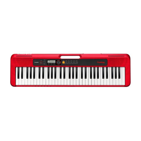 Casio Casiotone CT S200RD ? 61 Key Portable Keyboard for Beginners | 400 Tones, 77 Rhythms, LCD Display, Dance Music Mode, USB MIDI, Stereo Speakers | Includes Power Supply & Music Rest | Red
