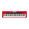 Casio Casiotone CT-S200RD – 61-Key Portable Keyboard for Beginners | 400 Tones, 77 Rhythms, LCD Display, Dance Music Mode, USB-MIDI, Stereo Speakers | Includes Power Supply & Music Rest | Red