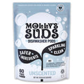 Molly's Suds Dishwasher Pods | Clean Dishwasher Detergent, Cuts Grease & Rinses Clean (Residue-Free) for Sparkling Dishes | 60 Auto-Release Tabs (Unscented)