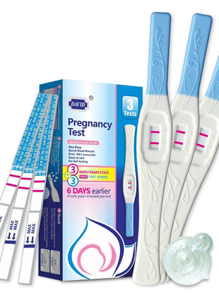 DAVID HCG Urine Pregnancy Test Strips, Early Result Test Kit, 6 Count | Sensitive HCG hormone testing with clear visual results, hygienic strip design, and simple dip-and-read operation