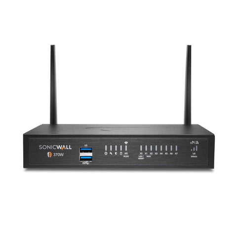 Sonicwall TZ370W Wireless Network Security Appliance (02-SSC-2827) | Next-Generation Firewall | Zero-Touch Deployment | 8X 1GbE Ports