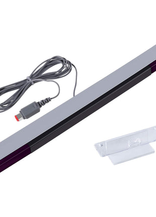 Aokin Sensor Bar for Wii, Replacement Wired Infrared Ray Sensor Bar for Nintendo Wii and Wii U Console, includes Clear Stand