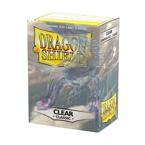 Dragon Shield | Standard Size Card Classic Sleeves | 100 CT - Smooth & Tough Premium TCG Sleeves - Compatible with Pokemon, Flesh & Blood, One Piece & Magic The Gathering | Clear