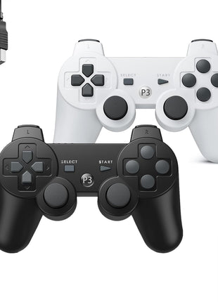 MOVONE wireless Controller for ps3 Rechargeable Game Wireless Controller 2Pack with2 Charging Cables, Compatible with Playstation3
