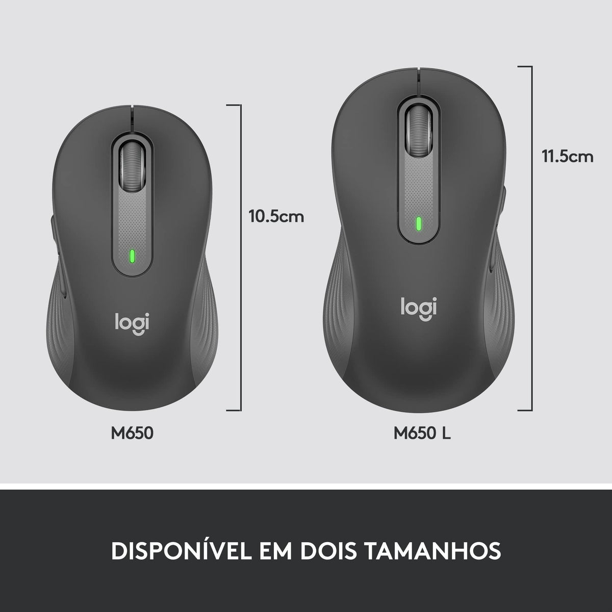 Logitech Signature M650 Wireless Mouse - for Small to Medium Sized Hands, 2-Year Battery, Silent Clicks, Customizable Side Buttons, Bluetooth, Multi-Device Compatibility (Graphite)