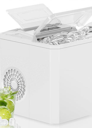 OLIXIS Ice Maker Machine, 26lbs in 24Hrs, 9 Ice Cubes in 6 Mins,Auto-Cleaning Portable Ice Maker with Basket and Scoop, Countertop Ice Maker for Home/Kitchen/Camping/RV, White