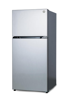 Commercial Cool 20 Cu. Ft. Top Mount Refrigerator with Freezer, 2-Door Refrigerator with Top Freezer and Adjustable Temperature Control, Ice Maker Ready, Energy Star Certified, Stainless Look