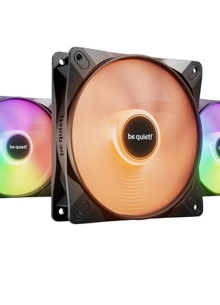 be quiet! Light Wings LX 120mm PWM high-Speed Triple Pack, 3 Fans Included, Illuminated hub, Multiple Colors and Modes, Optimized Fan Blades for Extraordinary air Pressure, Daisy Chain Option