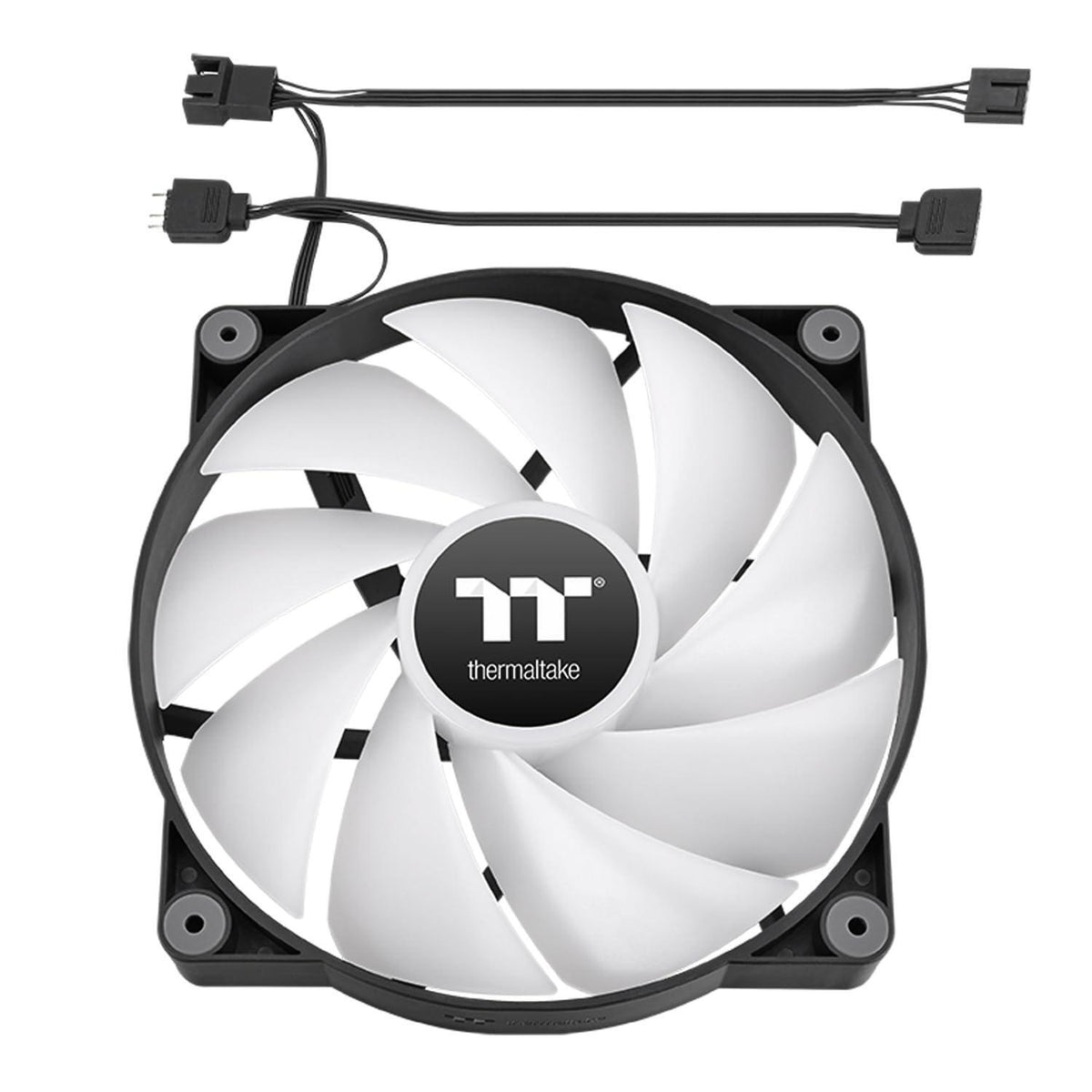 Thermaltake CT200 ARGB PWM Fan Single Pack, PWM Controlled 500~900 rpm, 5V Motherboard Sync, 16.8 Million Color 9 Addressable LEDs, Airflow 131.6 CFM, Hydraulic Bearing, 200mm, Black, CL-F179-PL20SW-A