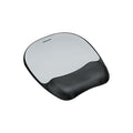 Fellowes Memory Foam Mouse Pad/Wrist Rest Combo, Black/Silver Streak (9175801)