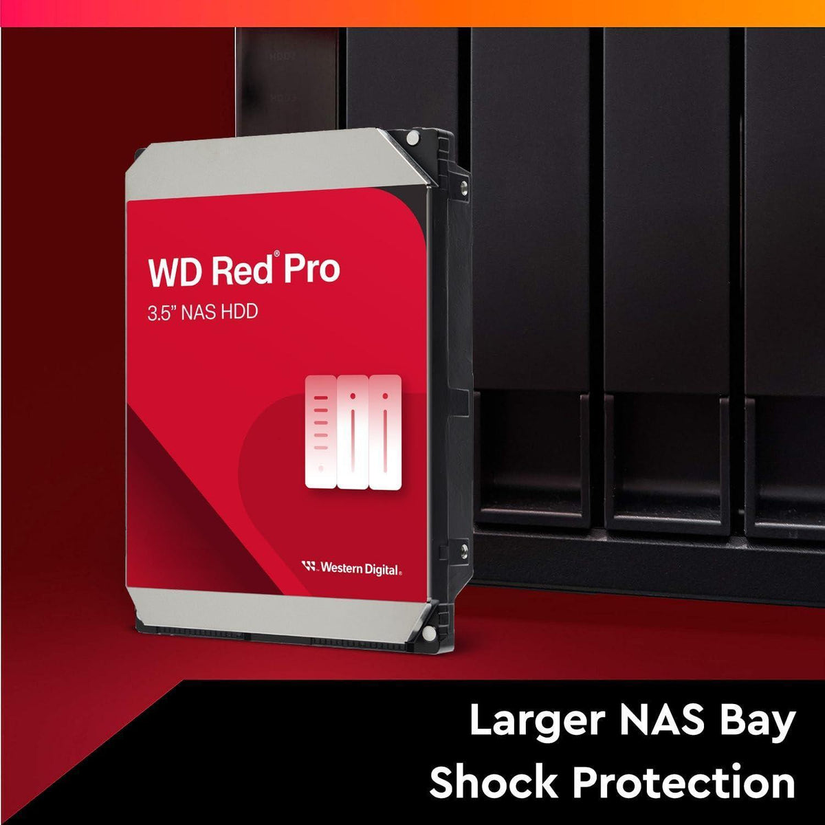 Western Digital 6TB WD Red Pro NAS Internal Hard Drive HDD - 7200 RPM, SATA 6 Gb/s, CMR, 256 MB Cache, 3.5" - WD6005FFBX