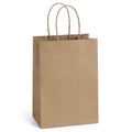 BagDream Gift Bags 100Pcs 5.25x3x8 Small Kraft Paper Gift Bags with Handles Bulk, Brown Paper Sacks for Small Business, Retail, Merchandise, Wedding Birthday Party Favor