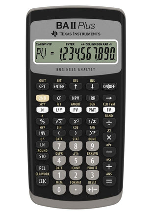 Texas Instruments BA II Plus Financial Calculator, Black Medium