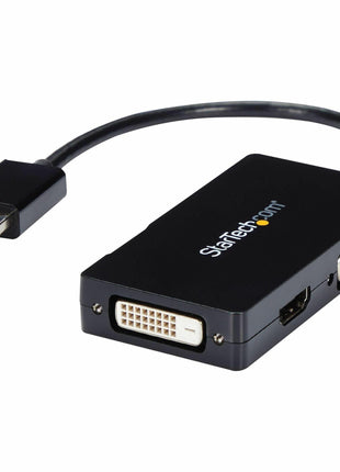 StarTech.com 3 in 1 DisplayPort Multi Video Adapter Converter - 1080p DP Laptop to HDMI VGA or DVI Monitor or Projector Display (DP2VGDVHD),VGA / DVI / HDMI (Black)