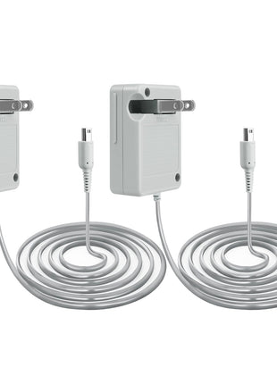 3DS Charger, DTOL 3DS Charger Compatible with Nintendo 3DS/ DSi/DSi XL/ 2DS/ 2DS XL/New 3DS 100-240V Wall Plug Adapter 2 Pack