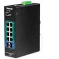 TRENDnet 10-Port Industrial Gigabit L2 Managed PoE+ DIN-Rail Switch, 8 x Gigabit PoE+ Ports, DIN-Rail Mount, 2 x SFP Slots, 24–57V DC Power Input, IP30, VLAN, Lifetime Protection, Black, TI-PG102i