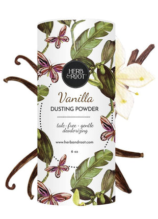 Vanilla Talc-Free Dusting Powder with Arrowroot, Oats, Zinc & Magnesium - Soothing Body Powder for Women, Chafing & Deodorizing, Baby Powder Alternative, Foot & Shoe Freshener