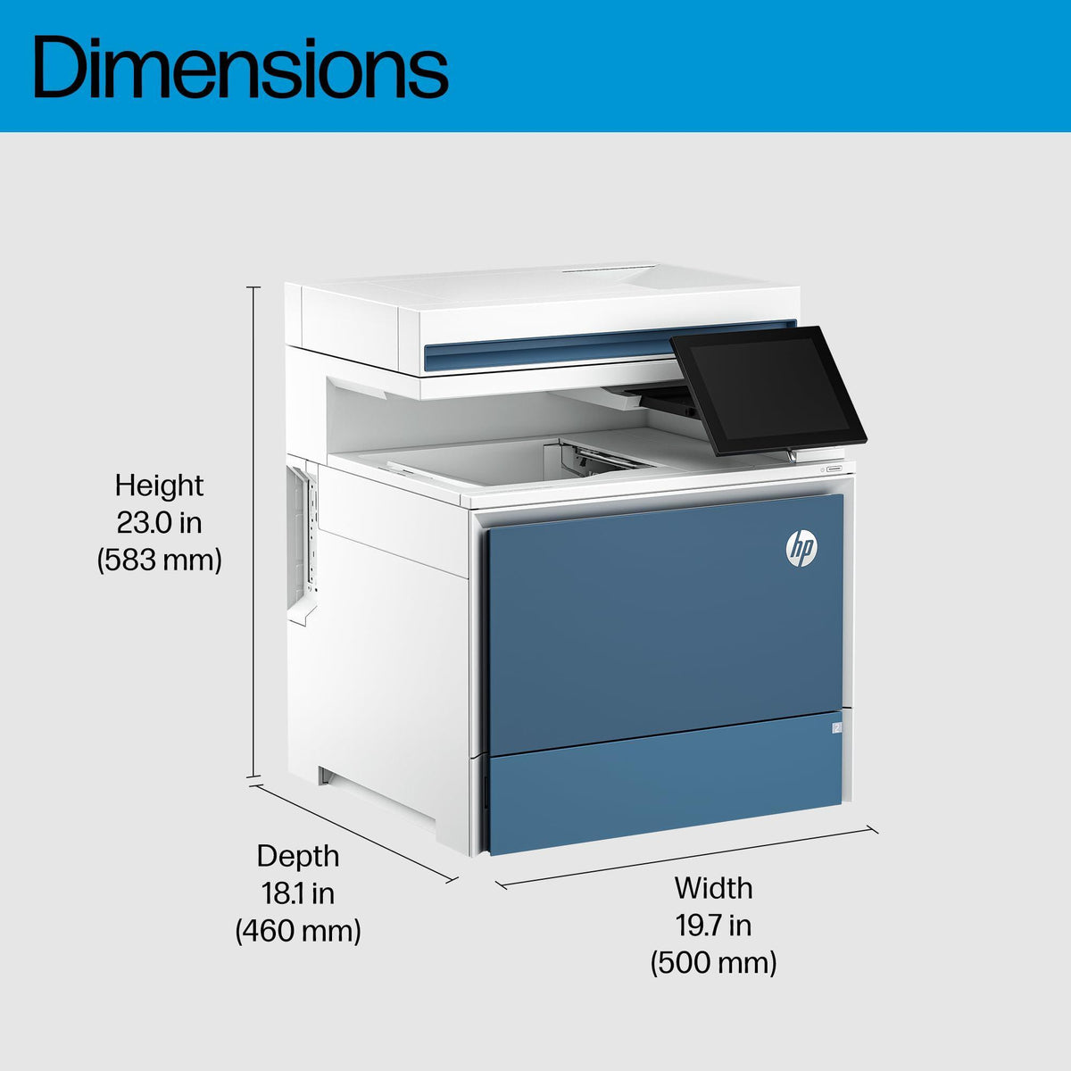 HP Color Laserjet Enterprise MFP 5800dn Printer, Print, Scan, Copy, Best for Business (6QN29A)