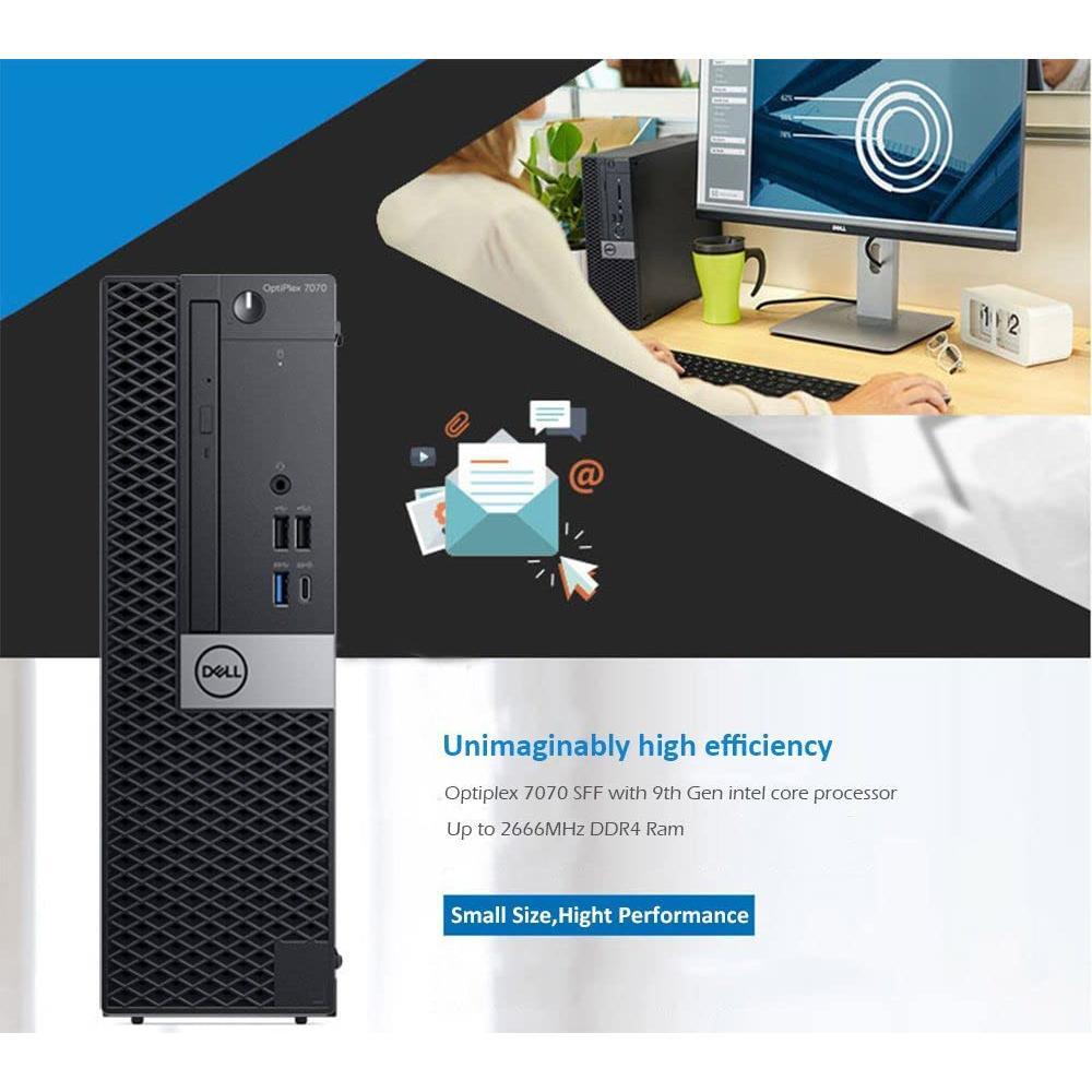 Dell OptiPlex 7070 SFF Desktop Computer PC, Intel 8 Core i7-9700 3.0GHz up to 4.70GHz,32GB DDR4 Ram New 1TB NVMe M.2 SSD,AX210 Built-in WiFi 6E,Windows 11 Pro, Wireless Keyboard & Mouse (Renewed)