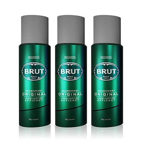 Brut Original Deodorant Body Spray for Men, Masculine Long-Lasting Deo with Fresh, Authentic Fragrance,, Deo Combo Pack of 3 (200ml Each)