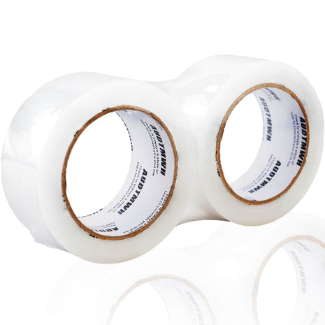 AUDTMWH Packing Tape Refills, Clear, Packaging Tape Heavy Duty Designed for Moving, Shipping and Packing, Mailing,1.88 inch x 60 yds, 2 Rolls