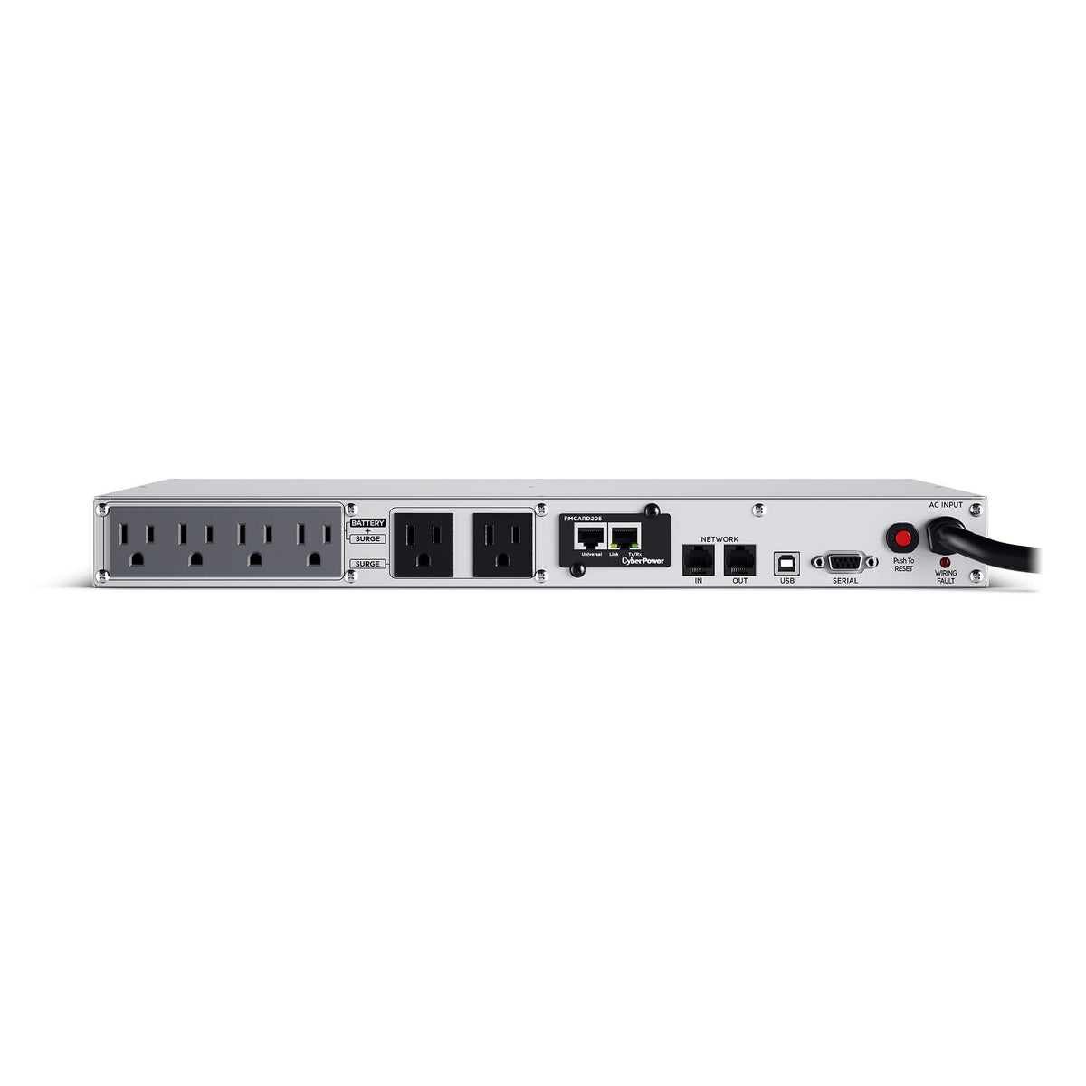 CyberPower OR1000LCDRM1U Smart App LCD UPS Battery Backup and Surge Protector, 1000VA/600W, 6 Outlets, AVR, 1U Rackmount, UL Certified