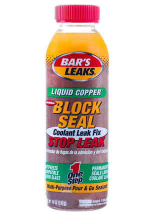 Bar's Leaks 1109 Liquid Copper Block Seal, Intake and Radiator Stop Leak, 18 oz. | One Step, Safe for All Cooling Systems