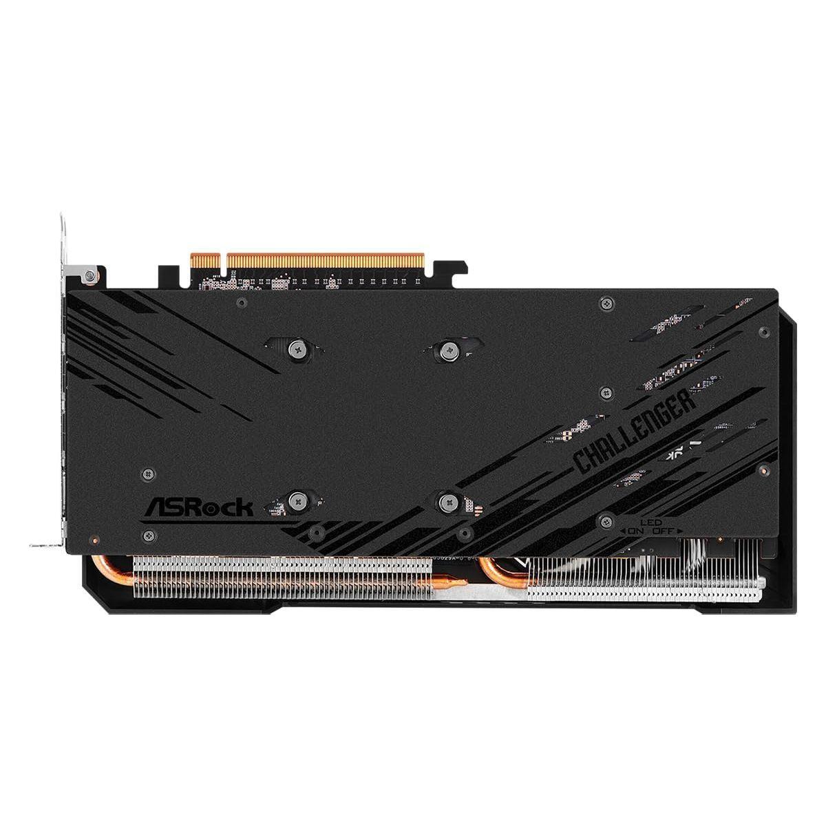 ASRock AMD Radeon RX 7700 XT Challenger 12GB GDDR6 192-bit 0dB Silent Cooling 7680 x 4320 DisplayPort HDMI LED Indicator 18Gbps Dual Fan Graphics Card