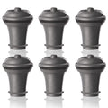 Vacu Vin Wine Saver Vacuum Stoppers – Set of 6 – Gray – Airtight Seal for Opened Bottles – Preserves Wine Freshness Up to 10 Days – Reusable & Dishwasher Safe – For Wine Saver Pump