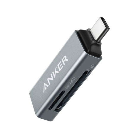 Anker SD Card Reader USB C, Dual Slots USB Type C to Micro SD Card Adapter | For iPhone and Laptops, Card Viewer with Dual Slots for SDXC/SDHC/SD/Micro SDXC/MicroSD/Micro SDHC/UHS-I Cards