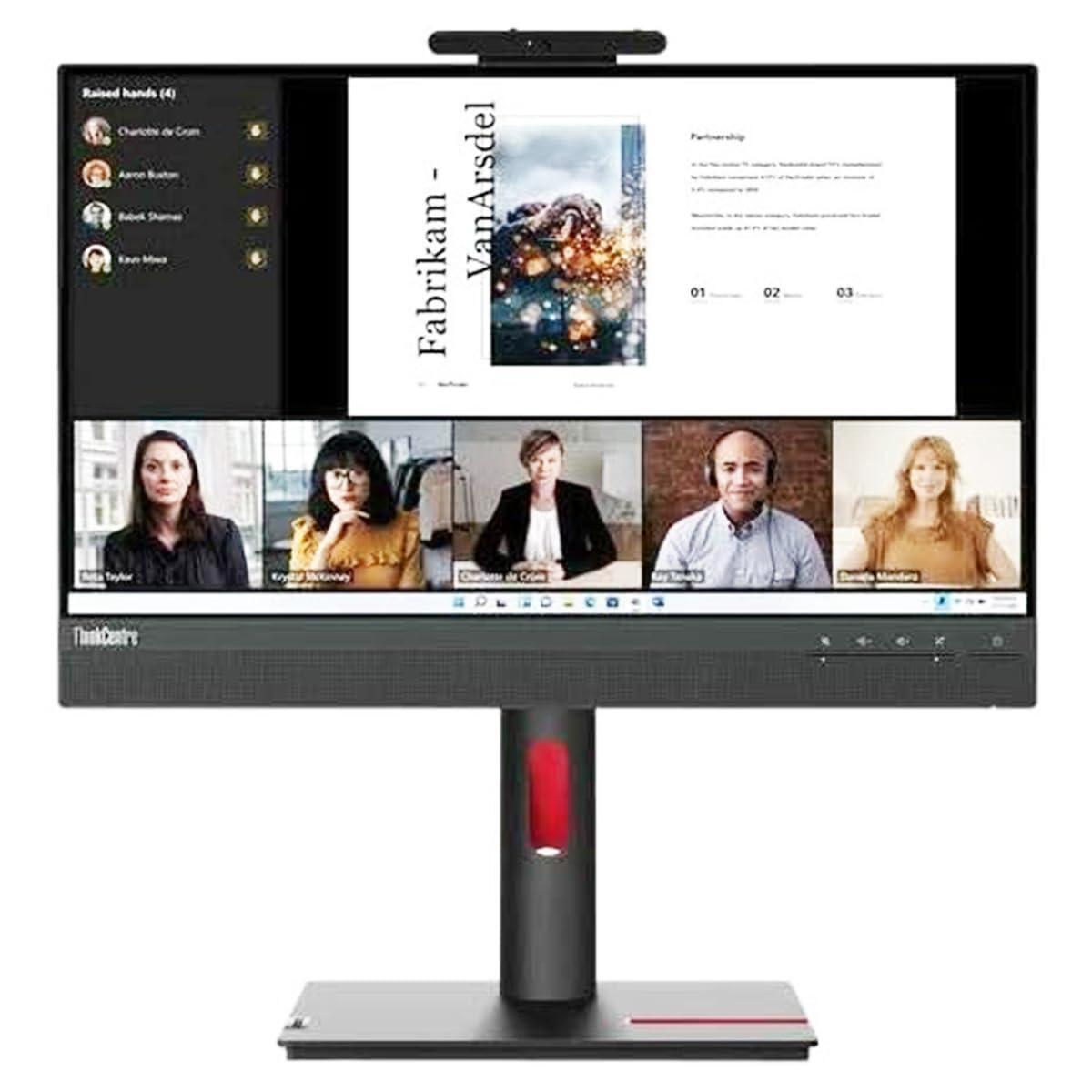 Lenovo ThinkCentre TIO22GEN5 22" Class Webcam Full HD LED Monitor - 16:9 - Black