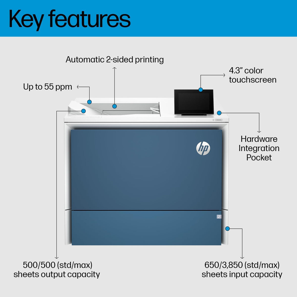 HP Color Laserjet Enterprise 6700dn Printer, Best for Business (6QN33A)