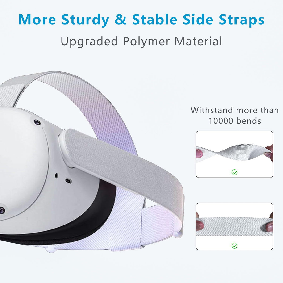 Original Replacement Head Strap for Meta Oculus Quest 2, Enhanced Comfort and Gaming Immersion VR Accessories Compatible with Oculus/Meta Quest 2 Elite Strap