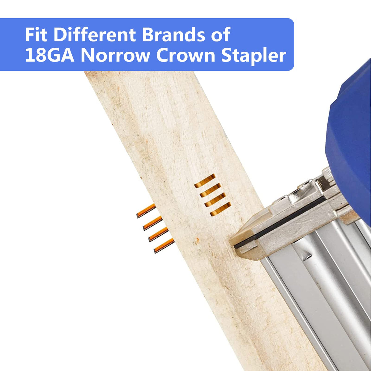 SimCos 18 Gauge 1/4" Narrow Crown Staples (1", 3/4", 1/2"), Assorted 1200 Counts for 18 GA Pneumatic or Electric Stapler or Staple Gun,Project Pack (Galvanized Steel)