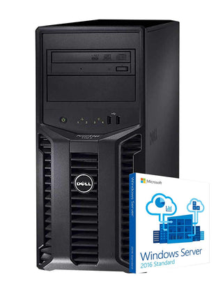 Dell PowerEdge T110 II Tower Server, Xeon E3-1220, 32GB DDR3, 8TB, PERC 6i RAID, DVD-ROM, Windows Server 2016 (Renewed)
