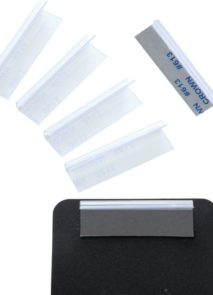 150 Pieces Earring Card Adapter Self-Adhesive Lip Adapter Plastic Lip Hanger for Earring Necklace Card Display (1.5 x 0.5 inch)