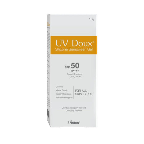 Brinton Healthcare Uvdoux Face & Body Sunscreen Gel With Spf 50 Pa+++ And Uva/Uvb Rays 10g