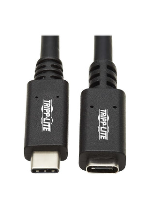 TRIPP LITE USB-C Extension Cable (M/F), USB 3.2 Gen 1, Thunderbolt 3, Black, 5 Gbps, 60W Power Delivery Charging, 20 Volts 3 Amps, 3 Feet / 0.9 Meters, Lifetime Manufacturer's Warranty (U421-003)