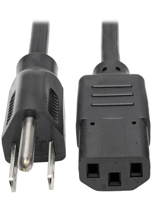 Tripp Lite Standard Computer Power Cord 10A,18AWG (NEMA 5-15P to IEC-320-C13) 25-ft.(P006-025),Black