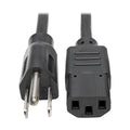 Tripp Lite Standard Computer Power Cord 10A,18AWG (NEMA 5-15P to IEC-320-C13) 25-ft.(P006-025),Black