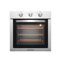 Empava 24 inch Electric Single Wall Oven 2.5 Cu.ft. Stainless Steel with Basic Broil Bake Functions Mechanical Knobs Control, 24WOE40L, Silver